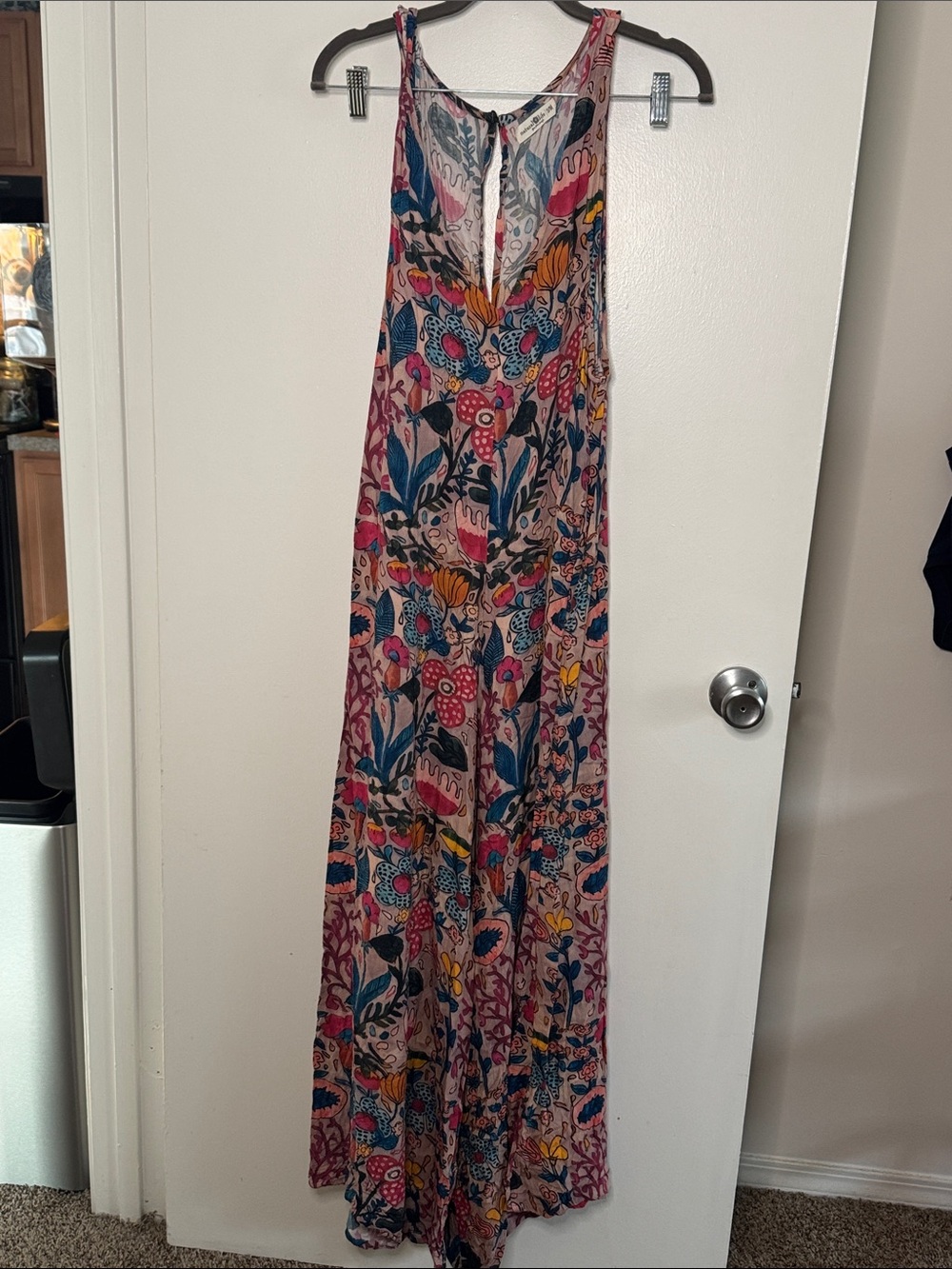 NATURAL LIFE Multicolor Floral Maxi Jumpsuit - Pink, Blue, Yellow